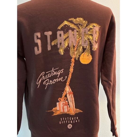 NWOT STANCE Hoodie The Pullover Heavy Weight Standard Fit Greetings From Palm S - Picture 3 of 9